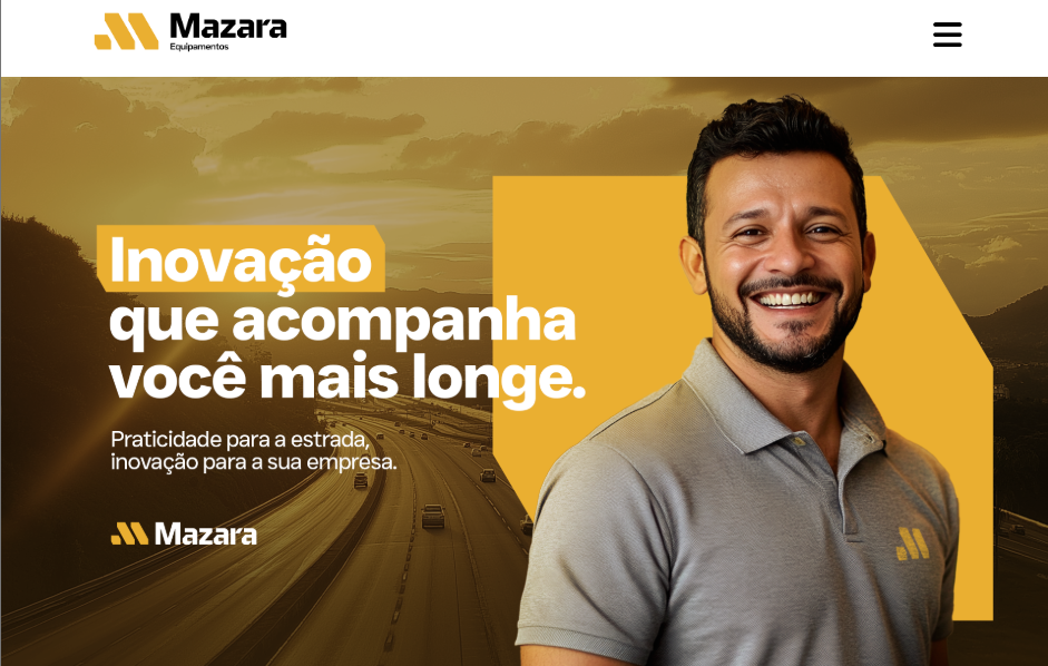 Preview do site da Mazara Equipamentos criado pela Main Web Solutions